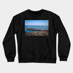 Rocks & Blue Ocean - Coastal Scenery - Ceibwr Bay Crewneck Sweatshirt